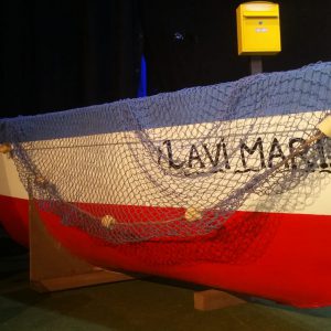 red de pesca decorativa azul