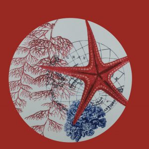 mantel individual redondo marinero