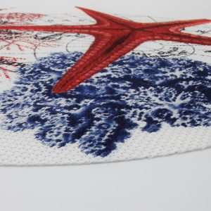 mantel individual redondo marinero