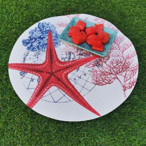 mantel individual redondo marinero
