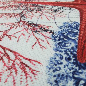 mantel individual redondo marinero