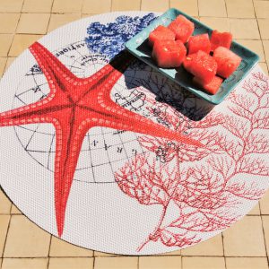 mantel individual redondo marinero