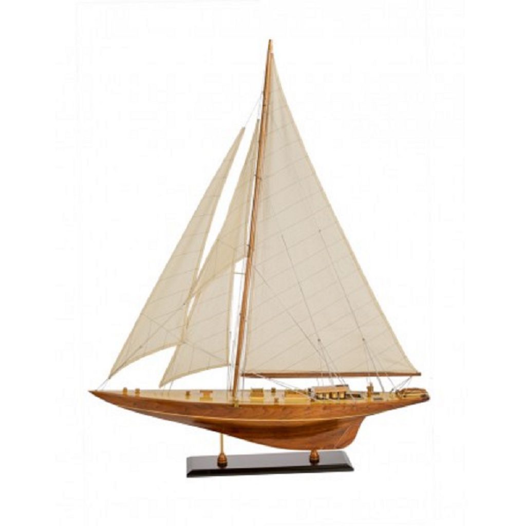 Maqueta Barco Velero Shamrock Madera Maqueta Montada